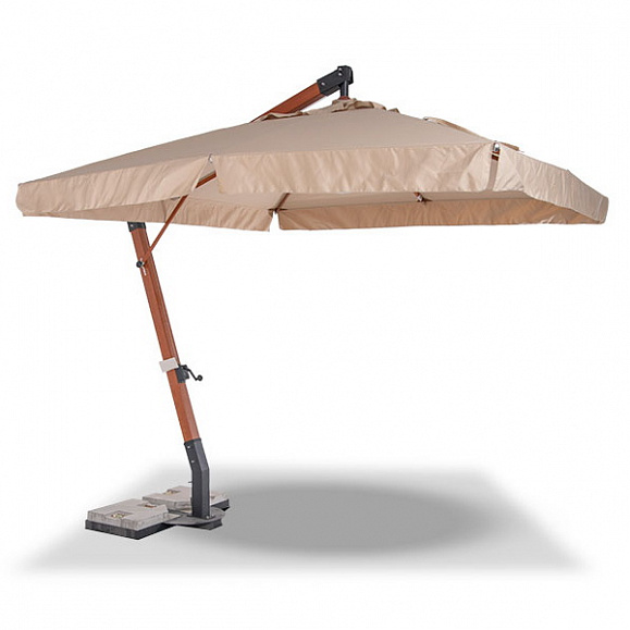 Ливорно зонт садовый 3х3м на боковой опоре из алюминия фото 1