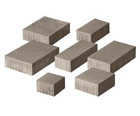 Тротуарная плитка Сиян Мультиформат П19-7 70 мм Серый