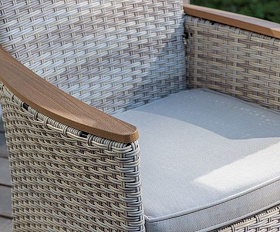 Обеденное кресло Amelia Royal Family из искусственного ротанга, цвет бежевый