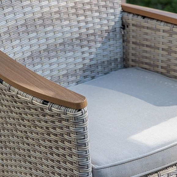 Обеденное кресло Amelia Royal Family из искусственного ротанга, цвет бежевый фото 4