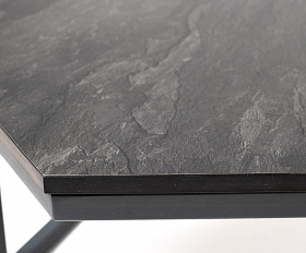 Женева интерьерный стол из HPL шестиугольный, D50, H35, цвет серый гранит