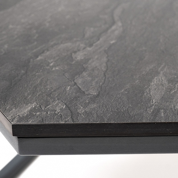 Женева интерьерный стол из HPL шестиугольный, D50, H35, цвет серый гранит фото 2