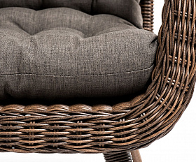 Плетеное кресло Толедо 4SIS из искусственного ротанга, цвет коричневый