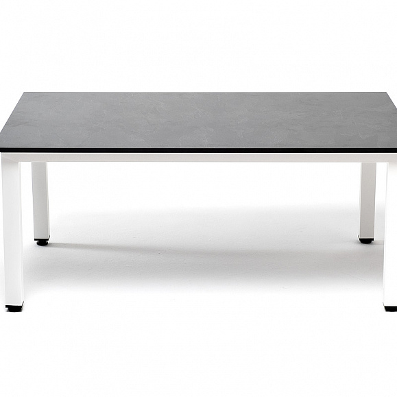 Канны журнальный столик из HPL 90х60, H40, каркас белый, цвет столешницы серый гранит фото 2