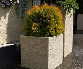 Кашпо Concretika Conus D40 H80 Erosia Yellow