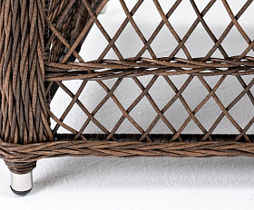 Диван трехместный Гранд Латте 4SIS из искусственного ротанга, цвет коричневый