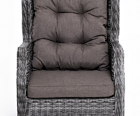Плетеное кресло раскладное Форио 4SIS из искусственного ротанга, цвет графит