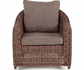 Кресло Кон Панна 4SIS из искусственного ротанга, цвет коричневый