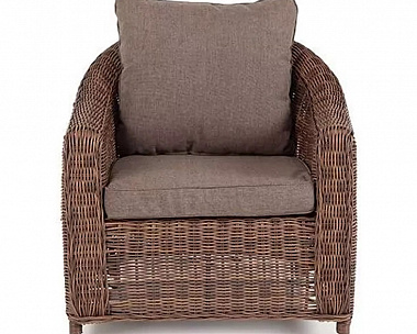 Кресло Кон Панна 4SIS из искусственного ротанга, цвет коричневый
