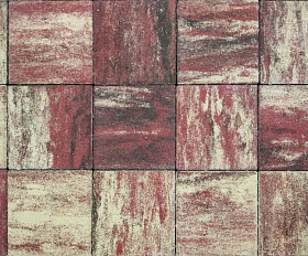 Тротуарная плитка Лидер 40 Квадрат Color Mix 60 мм Яшма