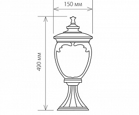 Уличный светильник Elektrostandard Andromeda S IP44 GLYF-8024S черное золото