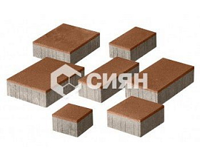 Тротуарная плитка Сиян Мультиформат П19-7 70 мм Персик