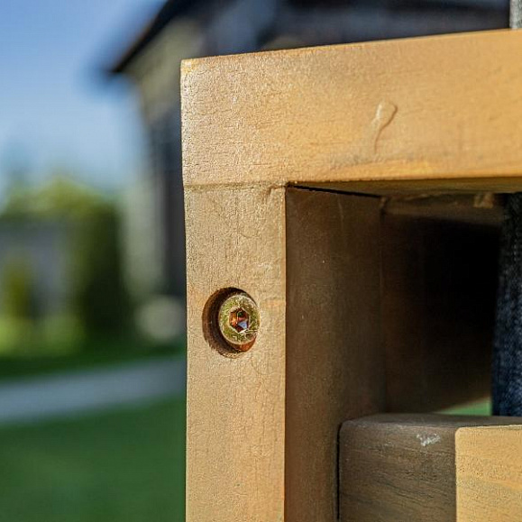 Лаунж-зона Brooklyn Royal Family из дерева с угловым диваном, цвет серый фото 15