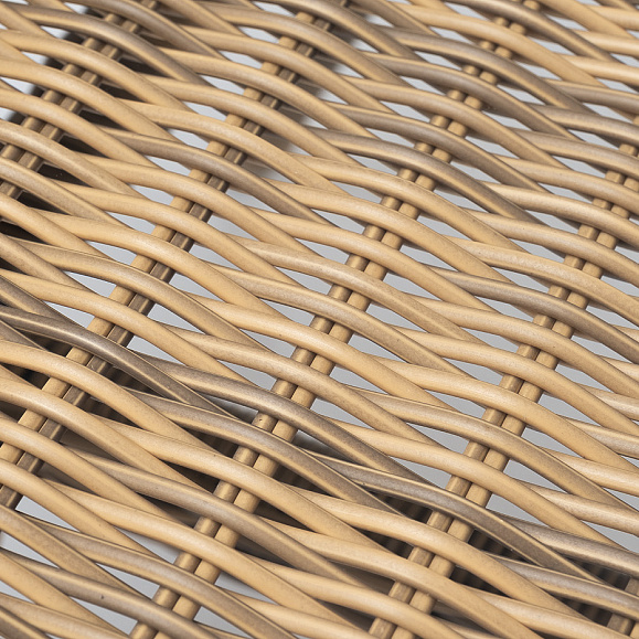 Латте плетеный стол из искусственного ротанга 140х80см, цвет соломенный фото 5
