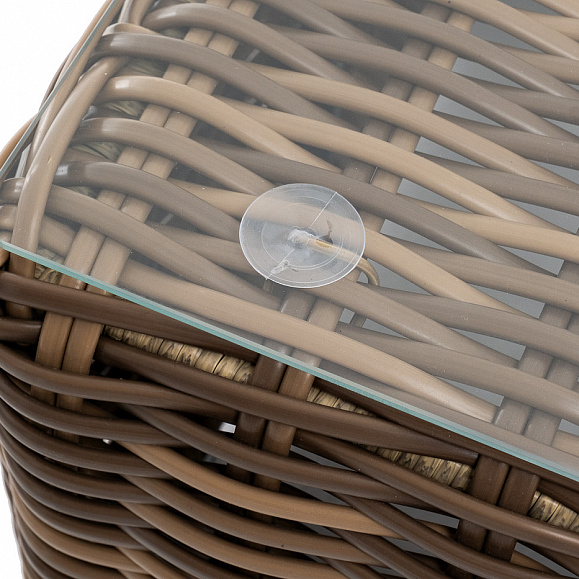 Палермо журнальный столик из искусственного ротанга, цвет соломенный фото 6