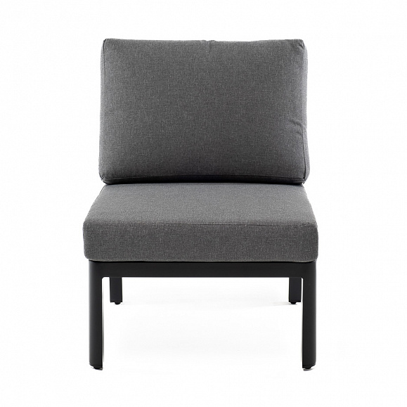 Париж модуль диванный алюминиевый центральный, цвет серый фото 2