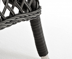 Эспрессо плетеный круглый стол, диаметр 118 см, цвет графит