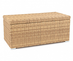 Порту сундук водонепроницаемый из искусственного ротанга, цвет соломенный