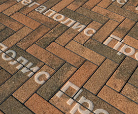 Тротуарная плитка Выбор Паркет Б.4.П.6 Листопад Гранит Мустанг