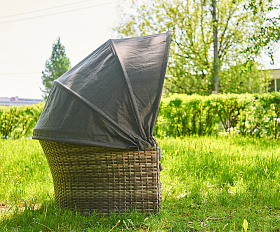 Диван-трансформер Violetta Royal Family из искусственного ротанга, цвет серый