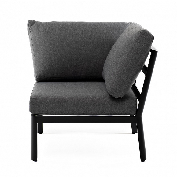 Париж модуль диванный алюминиевый угловой, цвет серый фото 2