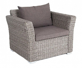 Кресло Капучино 4SIS из искусственного ротанга (гиацинт), цвет графит