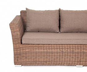 Диван трехместный Капучино 4SIS из искусственного ротанга, цвет коричневый