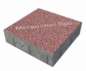 Тротуарные плиты Выбор Квадрум Б.6.К.6 400х400х60 мм Стоунмикс Красный с белым