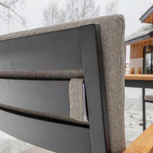 Обеденный комплект Oscar Royal Family со столешницей из тика, цвет светло серый фото 7