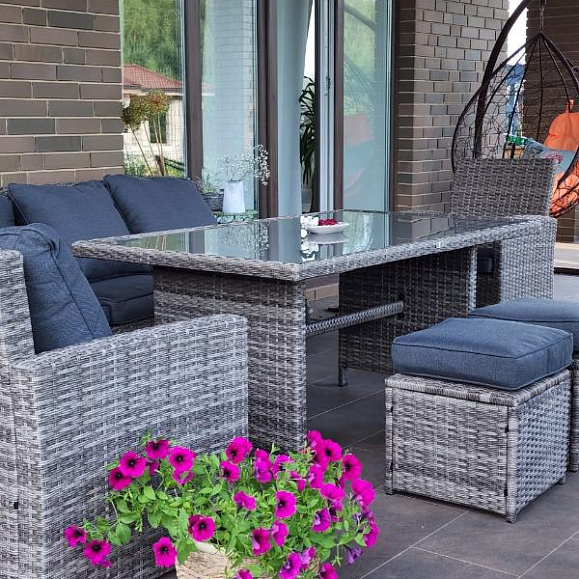 Комплект мебели Zorro Plus Royal Family из искусственного ротанга, цвет серый фото 8