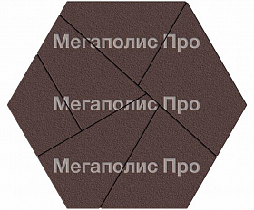 Тротуарная плитка Выбор Оригами Б.4.Фсм.8 80 мм Коричневый Гранит