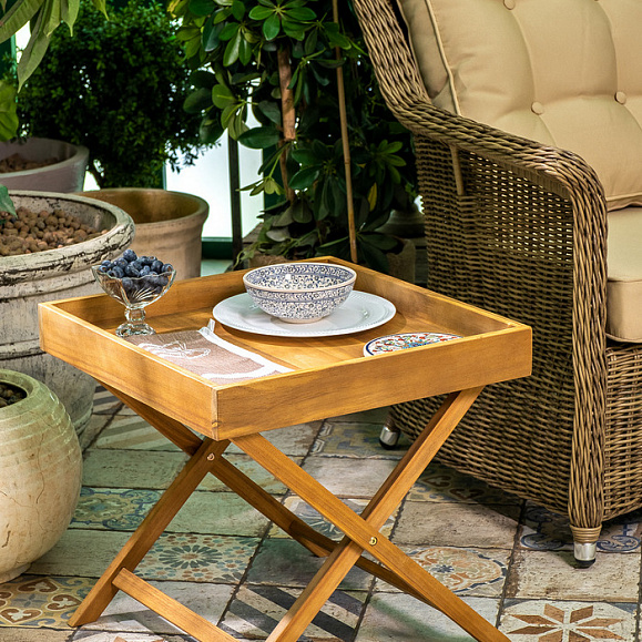 Стол поднос из акации FORMA Joygarden фото 1