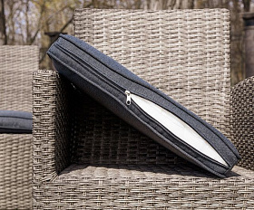 Обеденный комплект Fiona Royal Family из искусственного ротанга, цвет серый