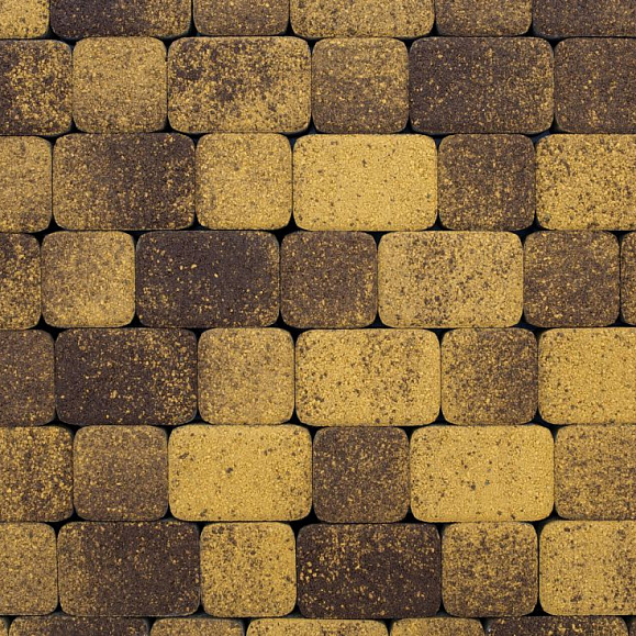 Тротуарная плитка Выбор Классико Листопад А.1.КО.4 Гранит 40 мм Янтарь фото 1