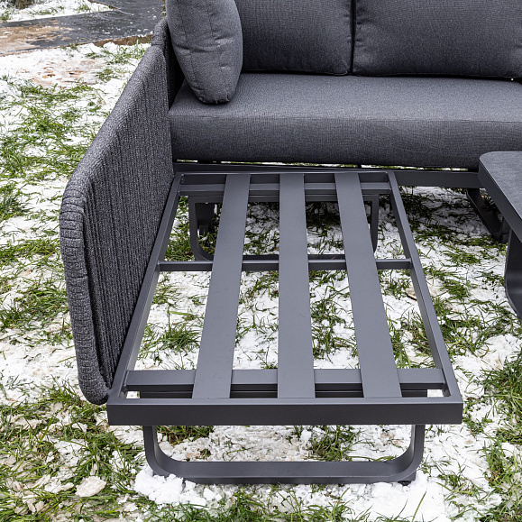 Лаунж-зона Adrian Royal Family с угловым диваном из алюминия фото 9