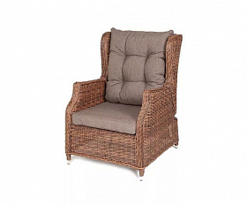 Плетеное кресло раскладное Форио 4SIS из искусственного ротанга, цвет коричневый