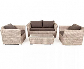 Лаунж-зона Капучино Сингл 4SIS из искусственного ротанга, цвет бежевый