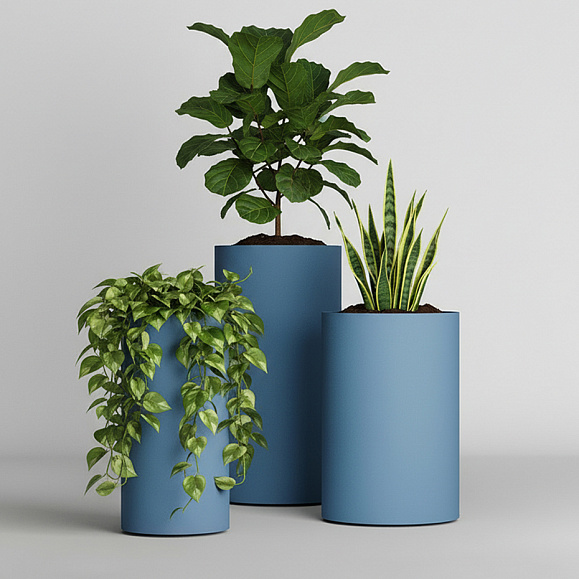 Кашпо Concretika Тюб Макси D40H60 Блю 5024 фото 5