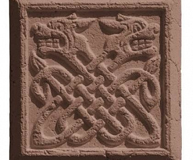 Вставка "Изразец" №3, цвет коричневый