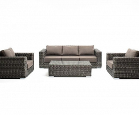 Лаунж-зона Боно 4SIS из искусственного ротанга, цвет графит