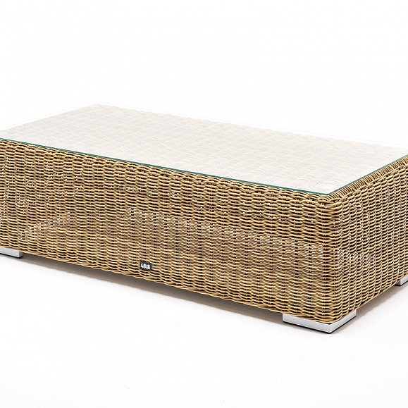 Боно журнальный столик из искусственного ротанга, цвет соломенный фото 1