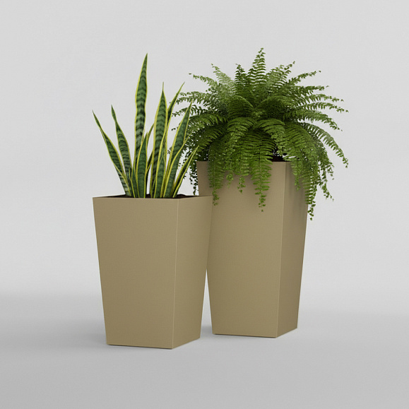 Кашпо Concretika Коник 40x40x70 Имбирный 1019 фото 5