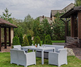 Обеденный комплект Grand Lana Dining L Royal Family из пластика, цвет светло-серый