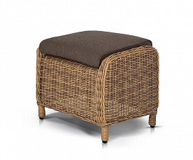 Плетеный пуф Толедо 4SIS из искусственного ротанга, цвет соломенный