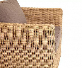 Кресло Капучино 4SIS из искусственного ротанга, цвет соломенный