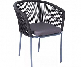 Плетеный стул Марсель 4SIS из роупа (веревки), цвет темно-серый