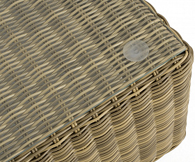 Капри журнальный столик плетеный, цвет соломенный