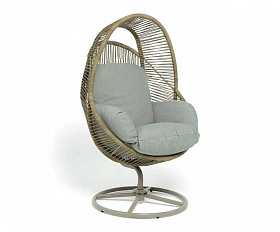 Кресло-кокон Барселона 4SIS из искусственного ротанга, цвет соломенный