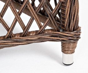 Обеденная группа Эспрессо-80 L 4SIS из искусственного ротанга, цвет коричневый