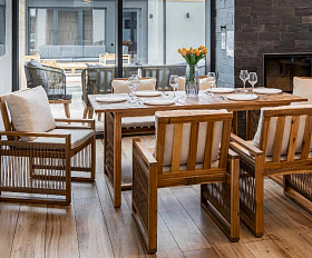 Обеденный комплект Grand Michelle Royal Family из дерева, цвет бежевый